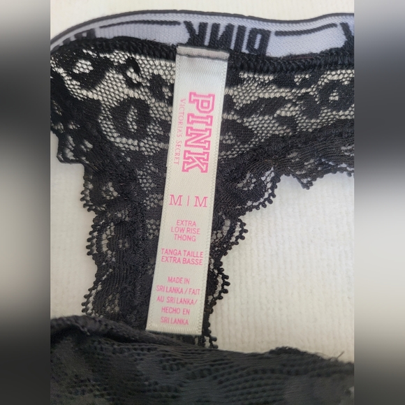 PINK Lace Thong Panty Set - Picture 5 of 12